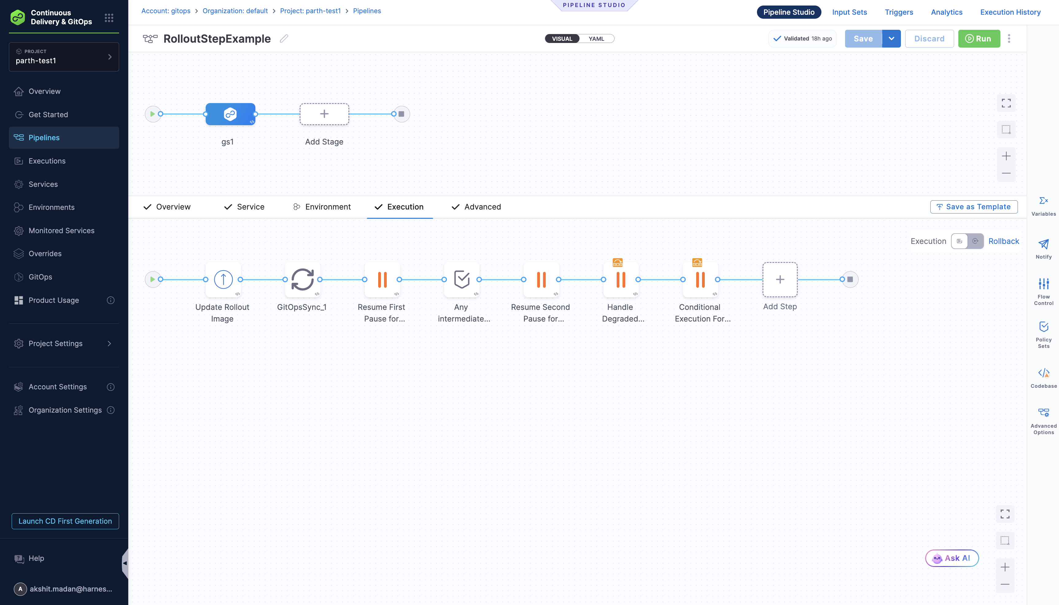 GitOps Pipeline with multiple Rollout steps